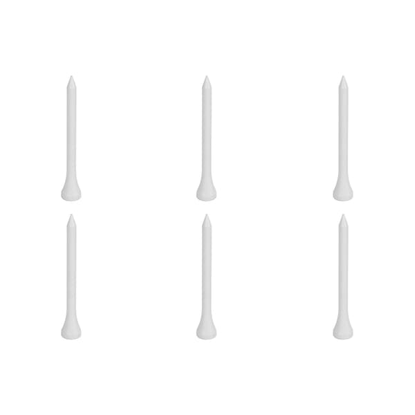 50 st Golf-tees i lönnträ, vit, lång bollbas, set för utomhussporter, 70 mm / 2,76 tum
