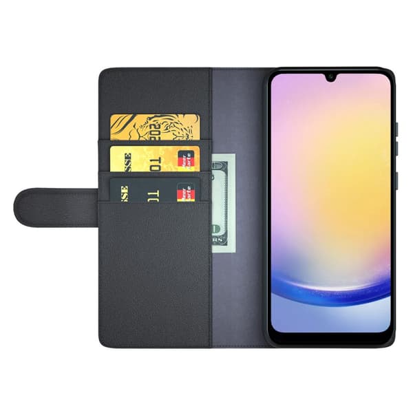 【03】Aito nahkakotelo Samsung Galaxy A26 Musta