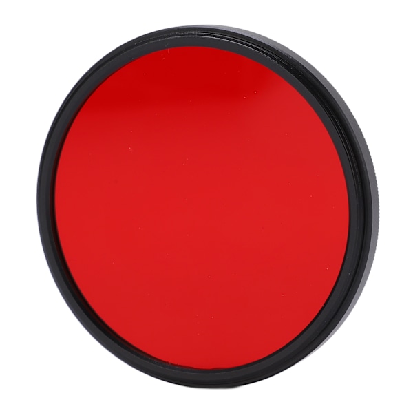 Kameraobjektivfilter med gevind, fuld rød farve, optisk glas til Nikon kameraobjektiv 62 mm