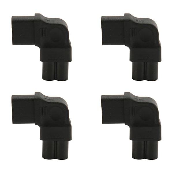 IEC320 C6 til C13 Strømadapter 90 Grader 2.5A‑10A 250V Strømstikadapter til UPS Computerstik 4 stk
