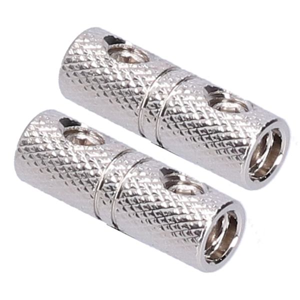 2 stk. strømkabel forlængerterminal 8 Gauge Input Output Wire Coupler Samler til bilstereoanlæg