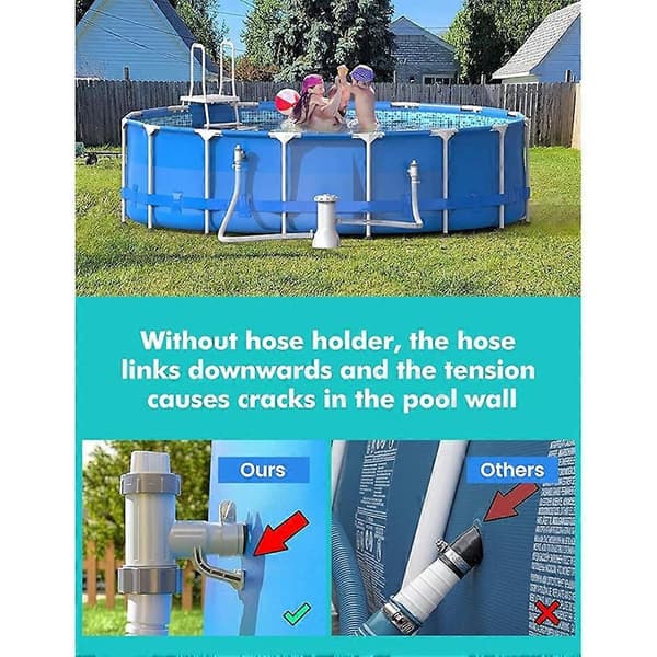Poolslangeadapter, poolslangeholder og stempelventil, poolreservedele til fritstående pools, B B