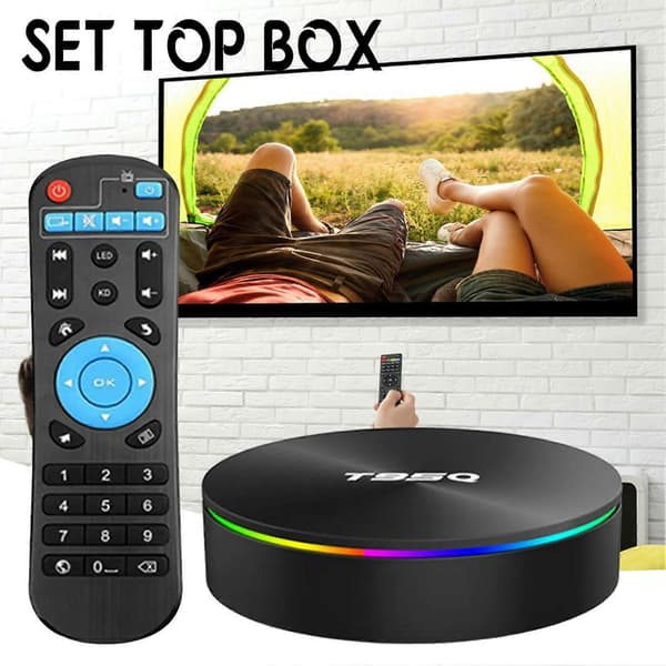 Android 9.0 Smart TV Box Mediaspelare Streaming Box 4K HDR för Smart TV-spel 2g16g US plug