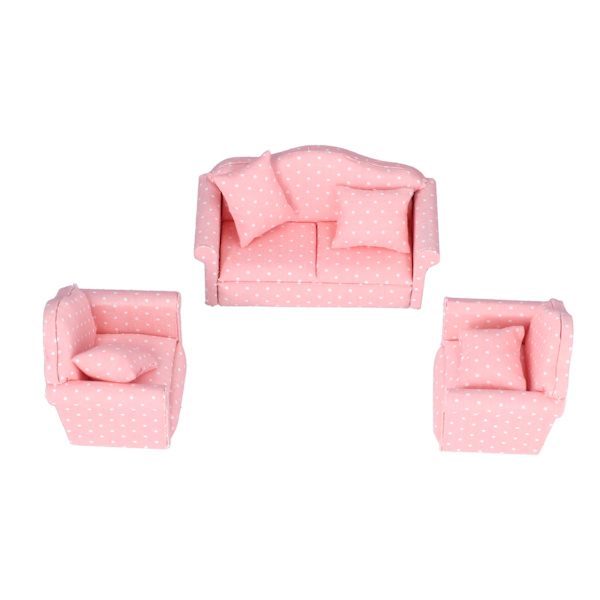 1:12 Miniatyr Dockhus Soffa DIY Mini Dockhus Soffa Möbler Leksaker Tillbehör