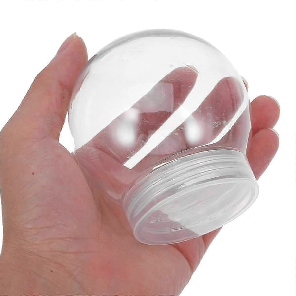 12-pack tomma snöglober med lock, plast flerfärgade gör-det-själv-snöglober för förvaring