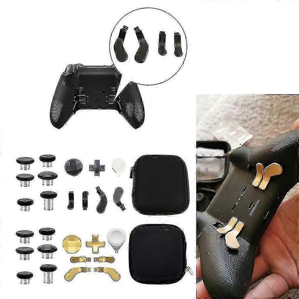 Metal Tommelfingergreb til Xbox One Elite Series 2-controller | Sort & Guld