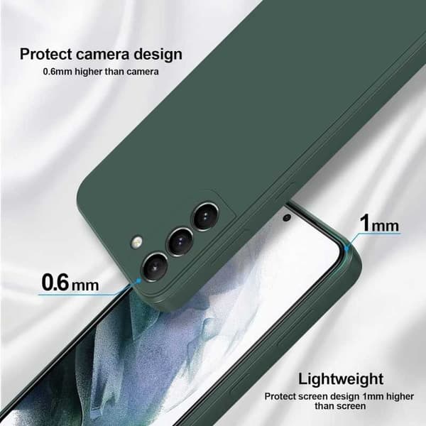 【03】Samsung S22 Cover, Mat Grøn Gummibelagt Cover med Kamerabeskyttelse[JUN]