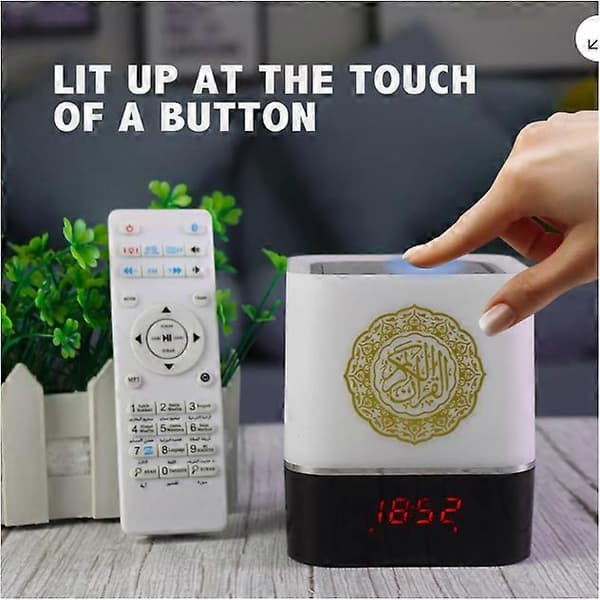 【03】7-värinen LED Koraani Älykäs Kaiutin Lampulla Sovellus Bluetooth-ohjaus, Kello, Azan-asetus, CJY