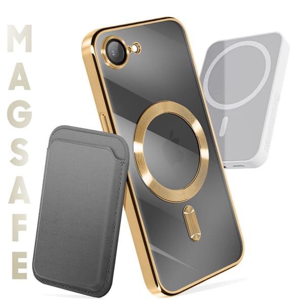 【03】Skydd - AVIZAR - iPhone 16e - Guld Silikon - Stöttåligt - Anti-gulning Gul