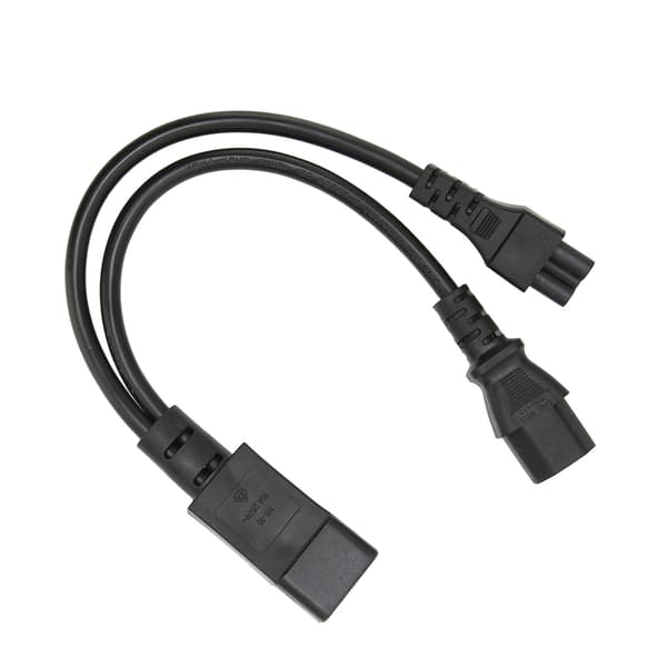 Y Splitter Strømstikledning IEC 320 C14 Han til C13 og C5 Hun Splitter Adapterkabel 10A 250V