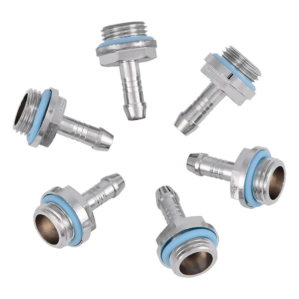 6 stk. PC Vandkøling TwoTouch Fitting G1/4 Gevind Barb Connector til Slange 7,5 mm