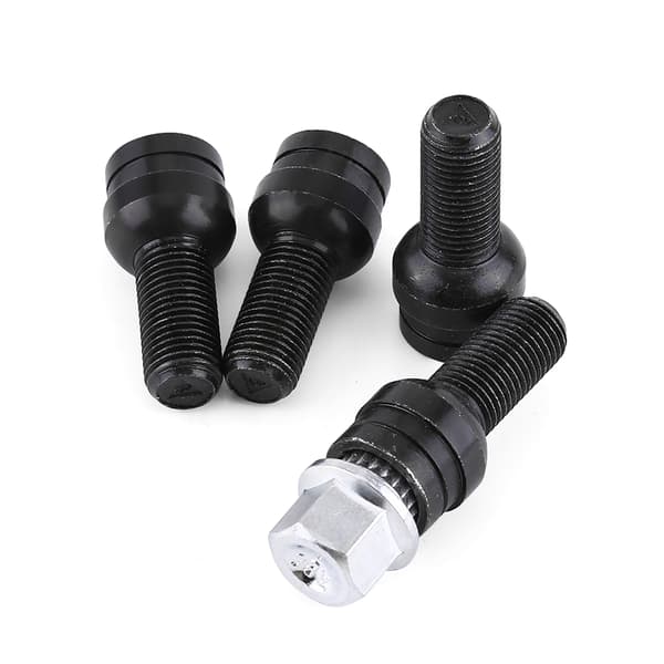 Sort Stål Hjulbolt & Lås Møtrik Sæt - M14*1.5MM
