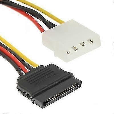 4-nastainen IDE-sarja-ATA-SATA-virtasovitin (15 cm), materiaali: Cu