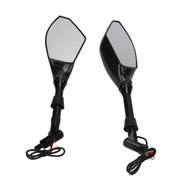 Backspeglar med LED-blinkers Universal Motorcykelindikator Vänster och Höger Ersättning för Ducati