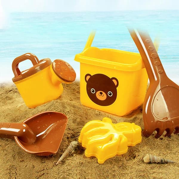 5-pack strandleksakssats Sandlåda Hinkar Former Spade Raka Vattningspåse Sommar Utomhus Strandleksaker