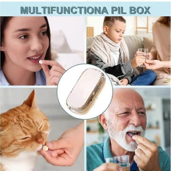 【03】Portable Pill Splitter, Professional E-Chu Pill Cutter for Small or Large Pills Green