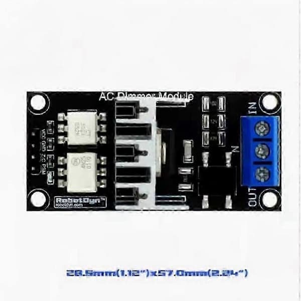 AC-dæmpningsmodul, 1 kanal, 3,3V/5V logik, lys- og motorstyring, 8A 400V, sort ABS