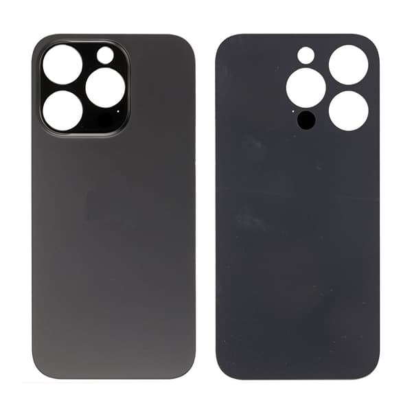 【03】Kompatibel med iPhone 14 Pro Bagside Glas - Sort