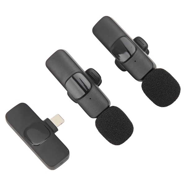 Professionell Trådlös Mygga ABS 2 i 1 Reverb Funktion Mygga Clip On Mikrofon för Smartphone Laptop för IOS