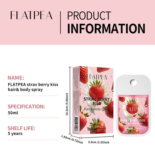 Dameparfume, Strawberry Kiss hår- og kropsduftspray, duft