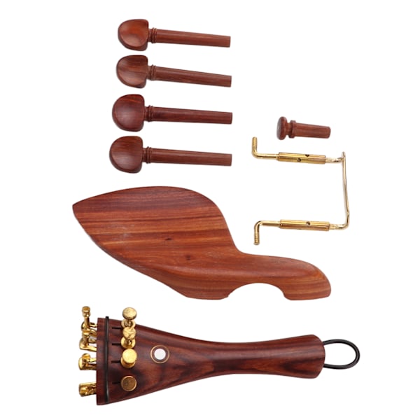 Violin Reparationsdelar Tillbehör High End Jujube Trä Stall Haka Stöd Stämskruvar Ändknapp