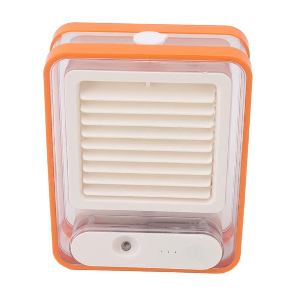 Bordluftkøler USB-opladning Orange Bærbar Mini Desktop Luftfugter Ventilator Lav Støj med Farvet Natlys