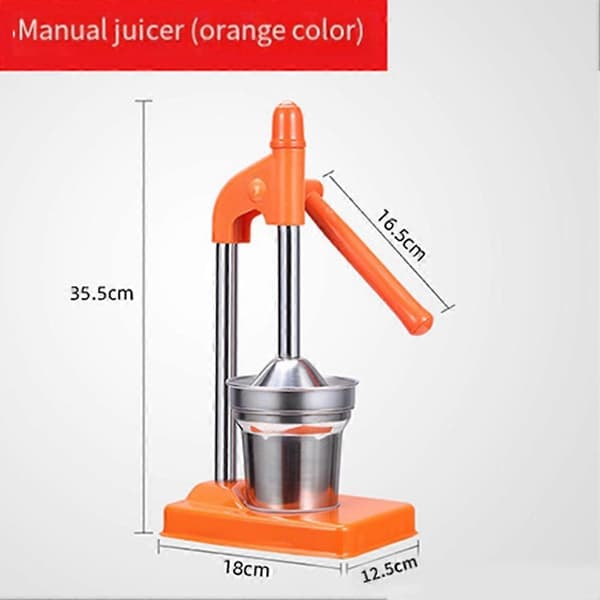 Citronpress Rostfritt Stål Manuell Juicer Processor Köksredskap Juice Fruktpress Citrus Apelsinpress B Oranssi