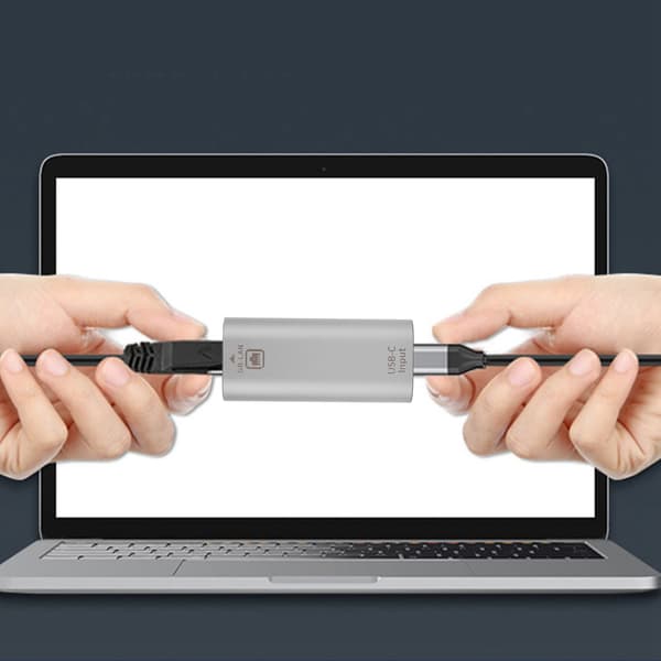 Helppokäyttöinen JORINDO USB-C Ethernet -sovitin puhelimille, tietokoneille ja tableteille