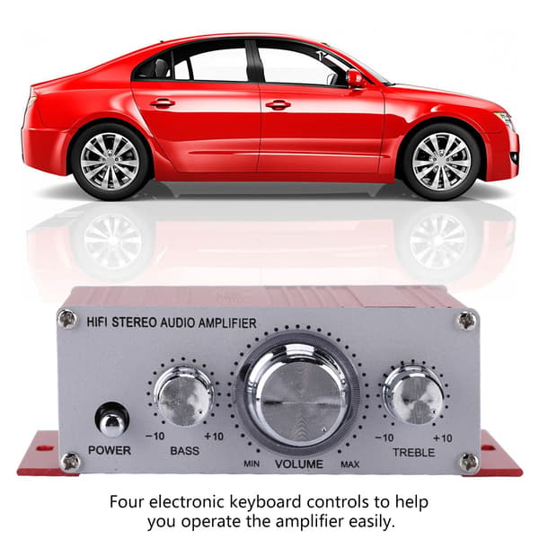 Mini Digital Bil Auto Forstærker Hifi Audio Musik CD DVD MP3 FM Afspiller (Rød)