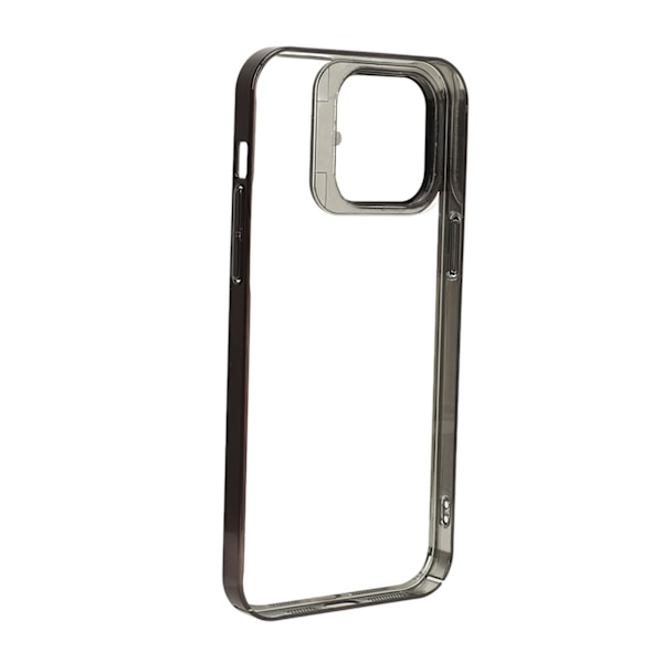 Magneettinen puhelinkotelo, ohut, iskunkestävä, kameran linssisuojalla, jalustalla, erittäin läpinäkyvä PC kova suojakotelo musta Iphone 14:lle