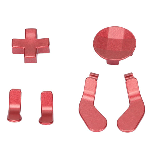 Rustfrit Stål Metal D-pads Paddles Erstatningscontroller Tilbehør til Xbox One Elite Series 2 Rød