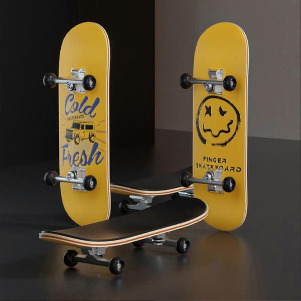 Mini træfinger-skateboards legetøj mod angst sensorisk fingerlegetøj skrivebordslegetøj til børn voksne fødselsdag børnedag E