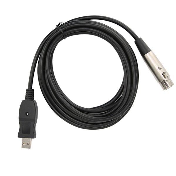 Mikrofonin muunninkaapeli USB - XLR-sovitinjohto äänikortilla musiikki-instrumenttien äänitykseen karaokeen