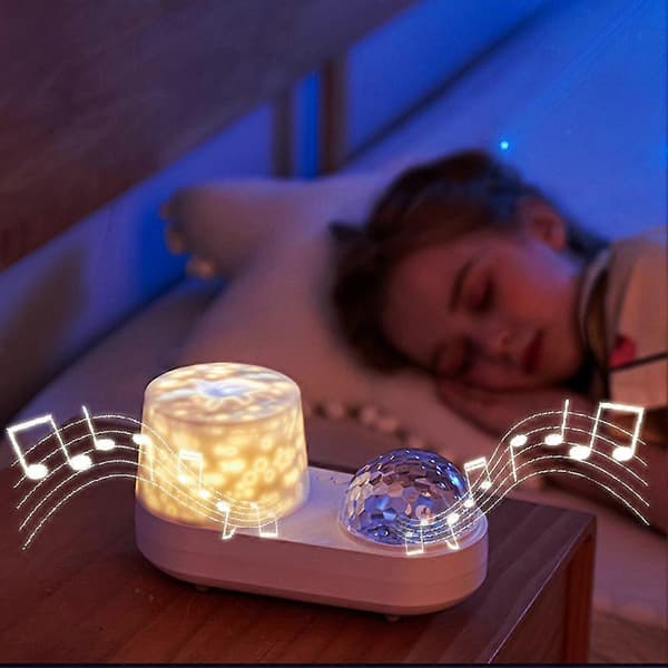 Roterende Stjerneklar Havprojektor Natlampe, 3D Galakse Projektionslampe til Børneværelse, USB Genopladelig Søvnberoligende Lampe