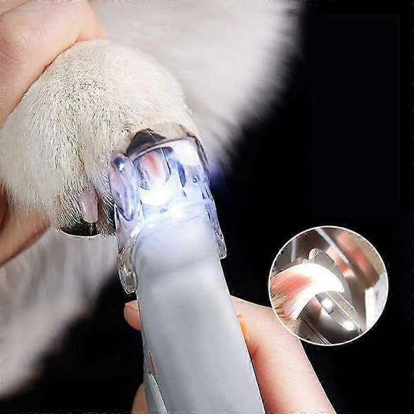 【03】LED negleklipper til katte og hunde med anti-klip forstørrelsesglas til kæledyr