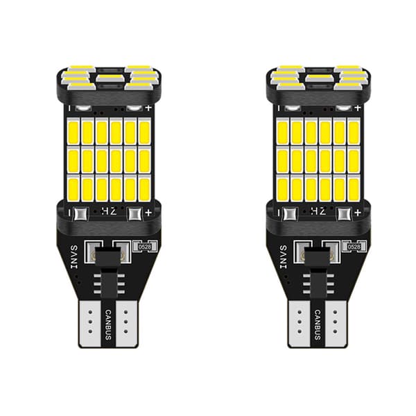 【03】2x Canbus T16 T15 921 W16W LED-pære til bilens baklys White