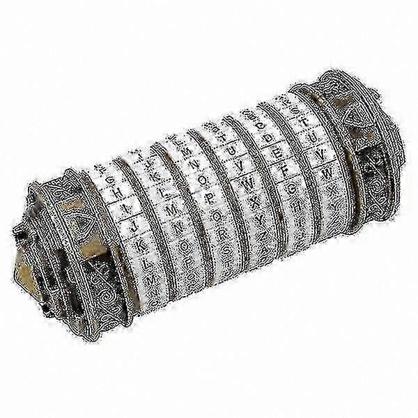 Metal Cryptex kombinationslås, hvid og bronze