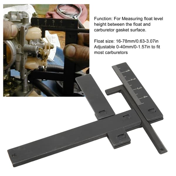 Justerbar Karburator Float Niveau Måler - Metrisk Display, 0-40mm Stål, Ideel til Motorcykler