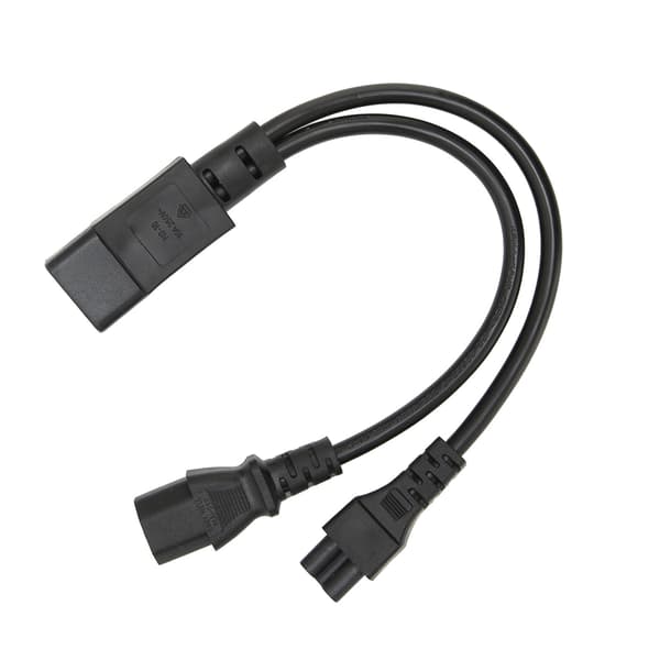 Y Splitter Strømstikledning IEC 320 C14 Han til C13 og C5 Hun Splitter Adapterkabel 10A 250V