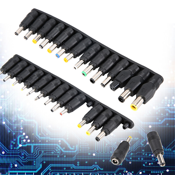 28 stk. DC 5.5MM Universal Multifunktionel Notebook Laptop Strømforsyning Oplader Adapter Connector