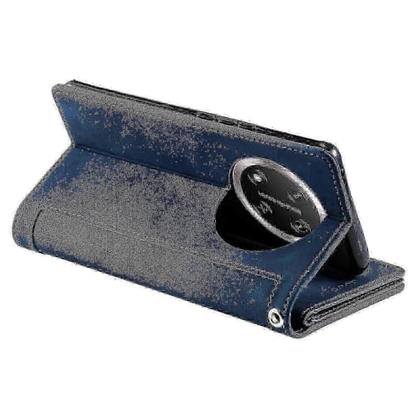 Til Honor Magic7 Lite/X9c 5G PU-læder lynlås pung etui med 9 kortpladser -NBB Blue