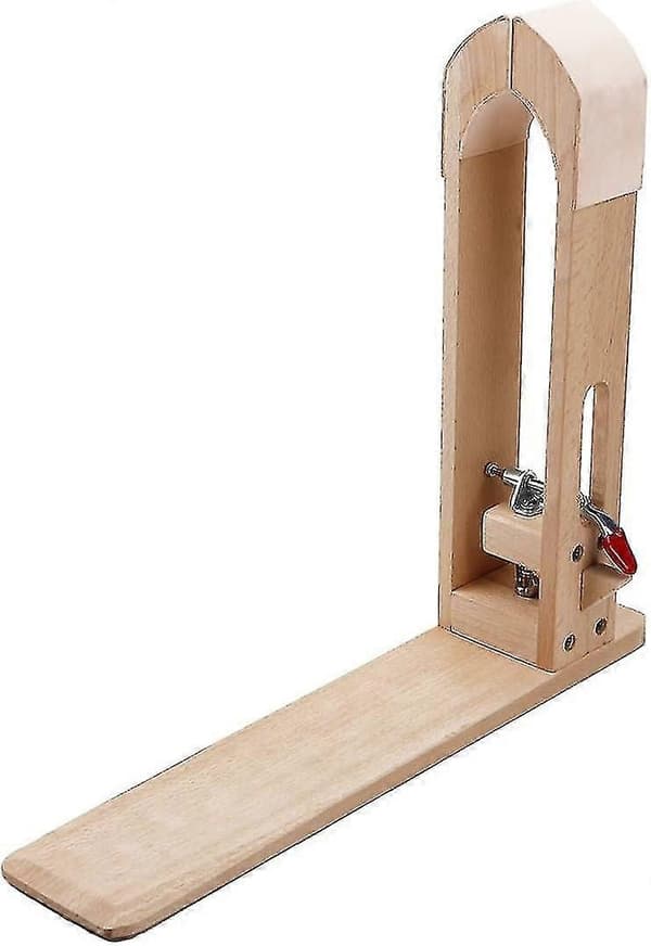 Forindpakket læderklemme med træbase til ridehåndværksentusiaster