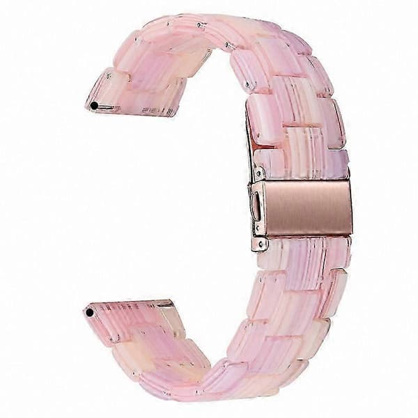 20 mm harpiksrem med spænde i rustfrit stål til Fitbit Versa 4/Sense 2 udskiftningsurrem Silk White