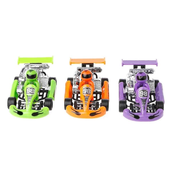 Alloy bilmodel Go-Kart racerspil sportsbil plastikmotor træk tilbage legetøj
