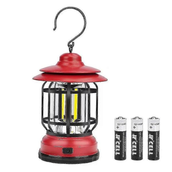 Bærbare retro campinglamper udendørs camping professionelle teltlamper red battery