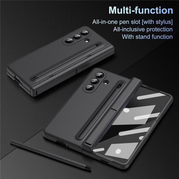 【03】Compatible with Galaxy Z Fold 7 Case Incl. Screen Protector & Pen Black 120