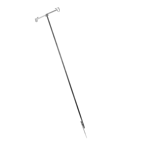 Campinglygte Stang Foldbar Letvægts Aluminium Legering Udendørs Lygte Stativ med Opbevaringspose til Picnicfiskeri Sort