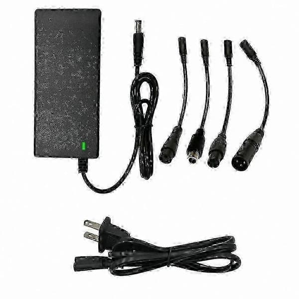 Universal lithium batterioplader 42V 2A til elcykler og scootere med 5 stik, strømforsyningsadapter US Plug
