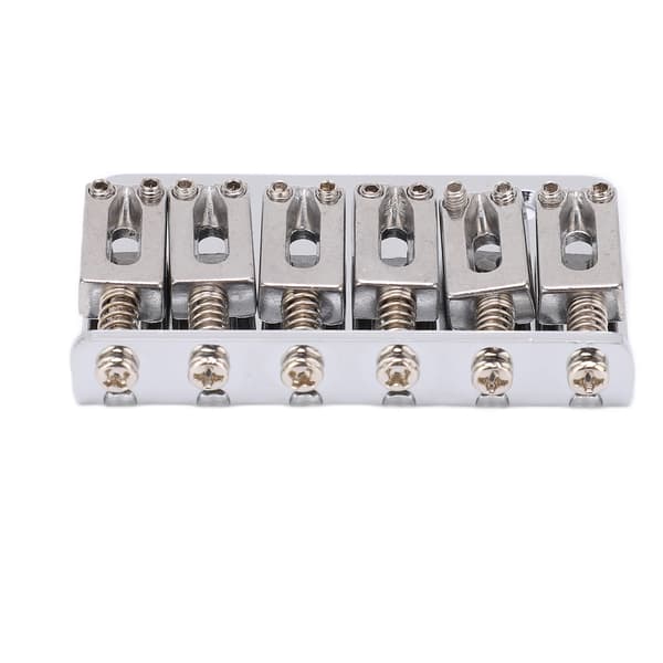 Gitarrstall 6 Strängar Toppladdningsdesign Justerbara Elektriska Instrument Ersättningsdelar Silver för M00877
