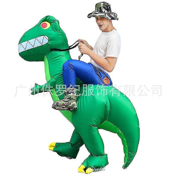 Barnens dag Halloween Ridande Dinosaur Uppblåsbar Dräkt Föräldra-barn Scen Cosplay Kostym